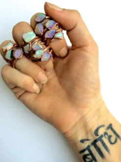 Raw opal ring | Australian opal ring