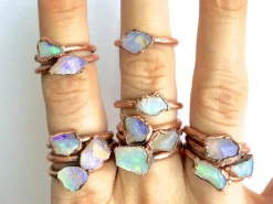 Raw opal ring | Australian opal ring
