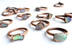 Raw opal ring | Australian opal ring
