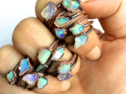 Raw opal ring | Rough opal ring