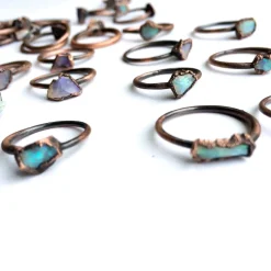 Raw opal ring | Rough opal ring