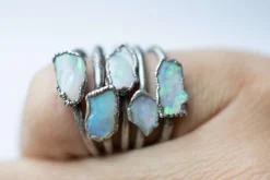 Raw opal ring | Rough opal ring