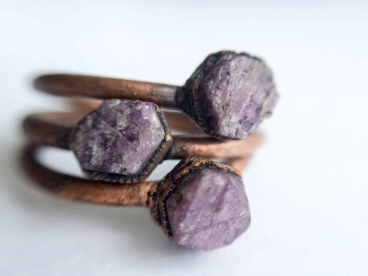 Raw ruby ring | Red ruby stacking ring