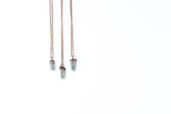 Raw sapphire necklace | Raw sapphire crystal pendant