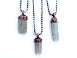 Raw sapphire necklace | Raw sapphire crystal pendant