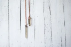 Raw smokey quartz necklace | Raw quartz necklace