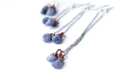 Raw tanzanite earrings | Tanzanite dangle earrings