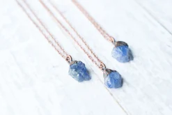 Raw tanzanite necklace | Raw stone necklace