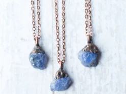 Raw tanzanite necklace | Raw stone necklace