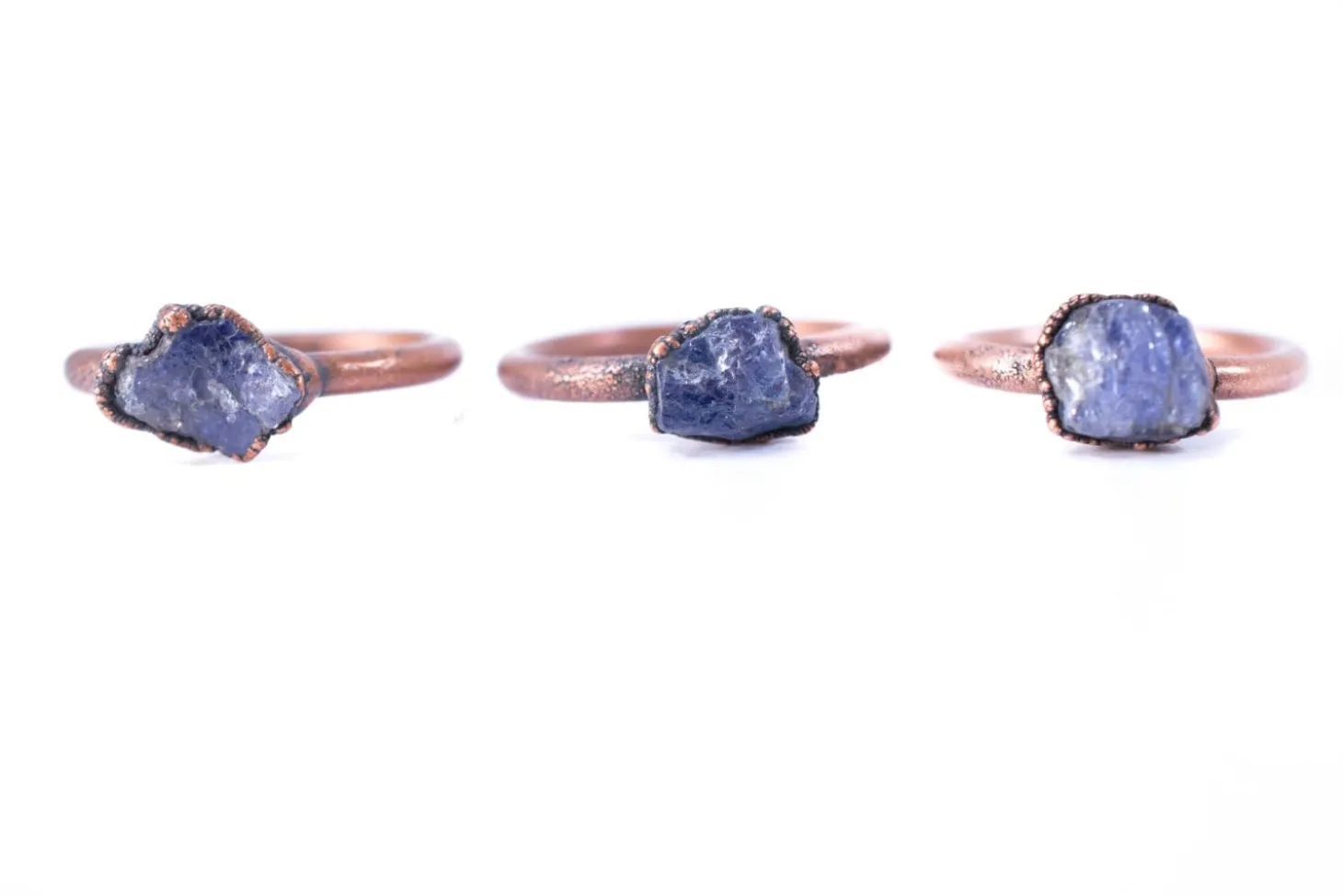 Raw tanzanite ring | Stone stacking ring