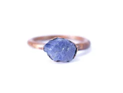 Raw tanzanite ring | Stone stacking ring