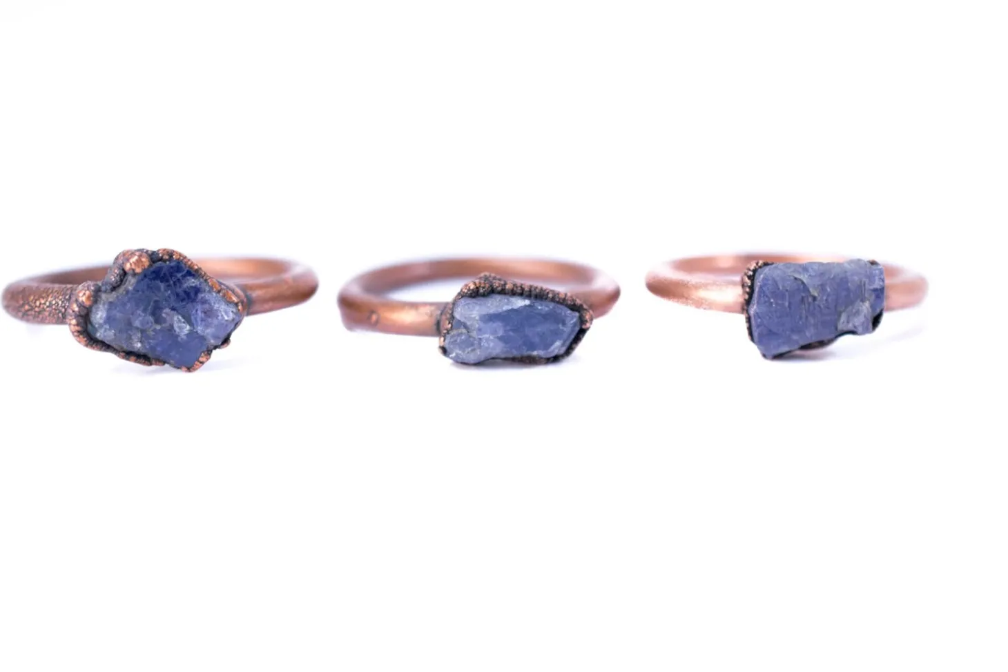 Raw tanzanite ring | Stone stacking ring