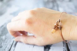 Raw topaz bracelet | topaz bangle
