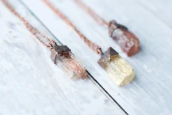 Raw Topaz Necklace | Topaz crystal necklace