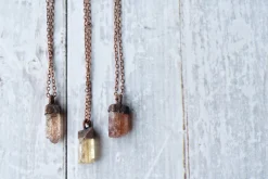 Raw Topaz Necklace | Topaz crystal necklace