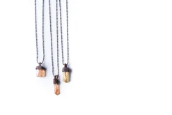 Raw Topaz Necklace | Topaz crystal necklace