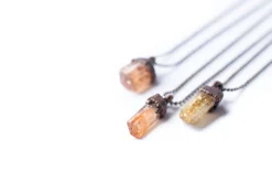 Raw Topaz Necklace | Topaz crystal necklace