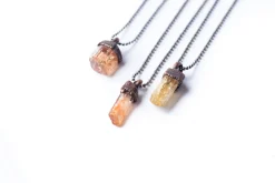 Raw Topaz Necklace | Topaz crystal necklace