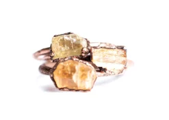 Raw topaz ring | Imperial topaz ring