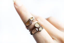 Raw topaz ring | Imperial topaz ring