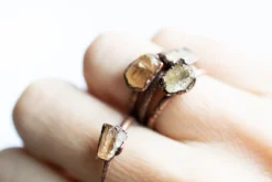 Raw topaz ring | Imperial topaz ring