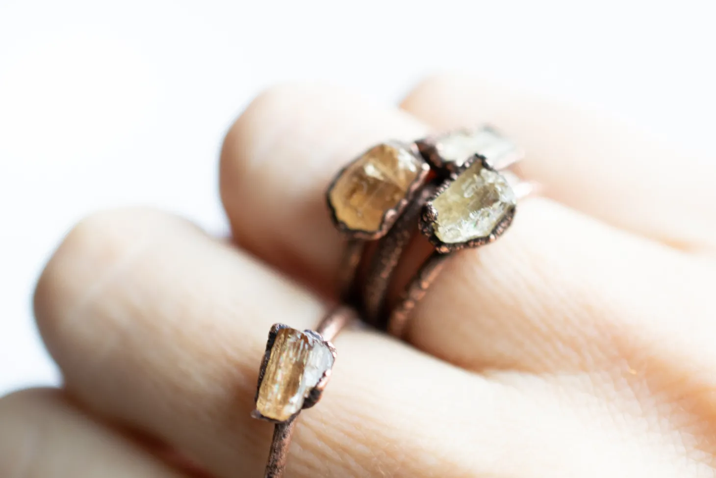 Raw topaz ring | Imperial topaz ring