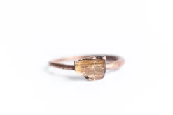 Raw topaz ring | Imperial topaz ring