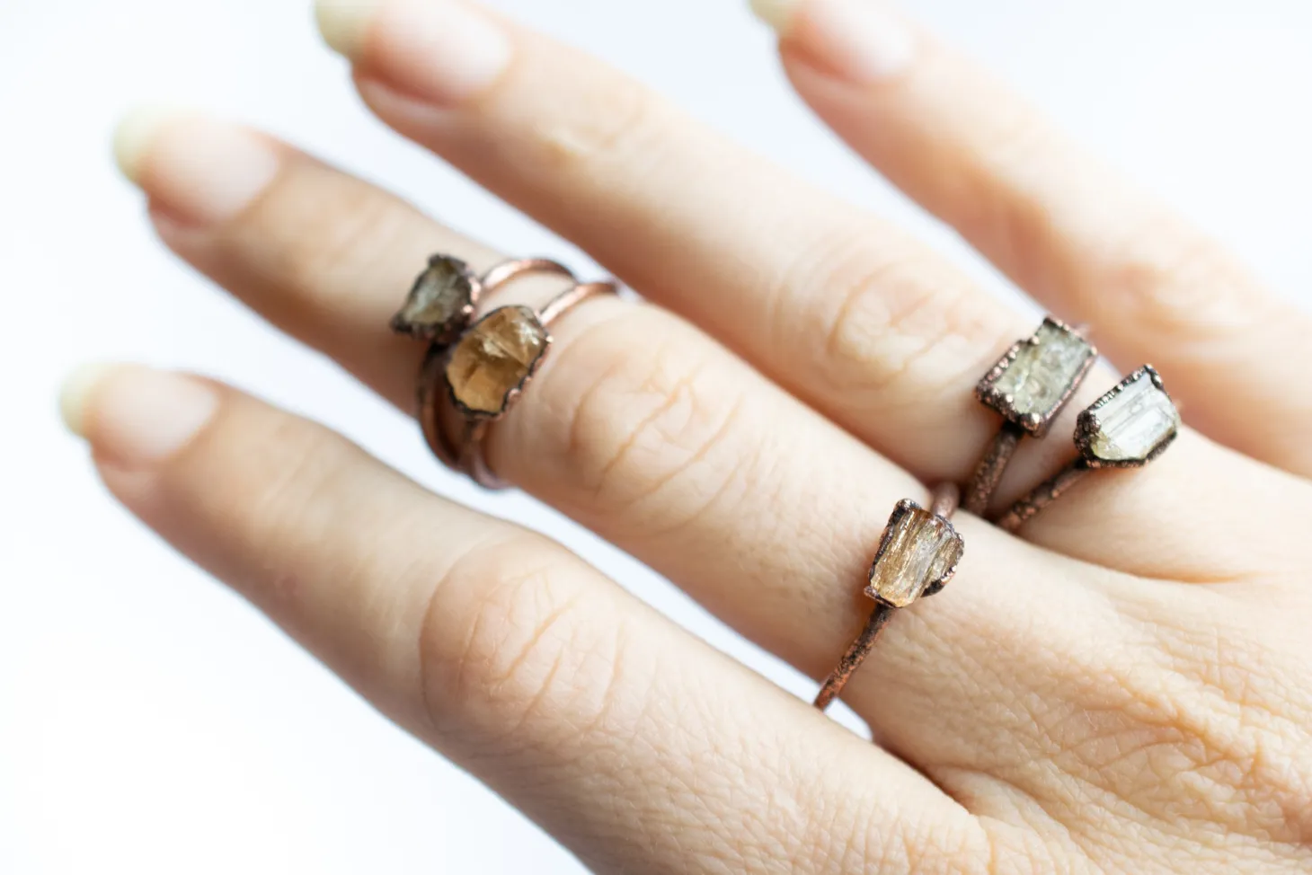 Raw topaz ring | Imperial topaz ring