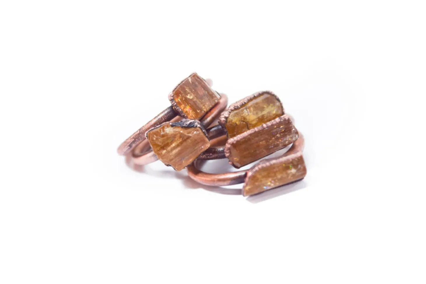 Raw Topaz ring | Topaz crystal ring