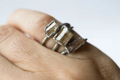 Raw Topaz ring | Topaz crystal ring