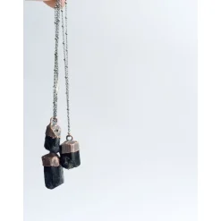 Raw tourmaline necklace | Black tourmaline crystal necklace