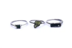 RAW tourmaline ring | Green tourmaline crystal ring