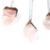 Rose Quartz crystal necklace | Electroformed crystal necklace