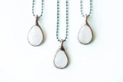 Rose Quartz Necklace | Faceted Rose Quartz