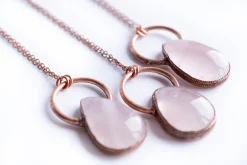 Rose Quartz Necklace | Raw crystal necklace