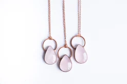 Rose Quartz Necklace | Raw crystal necklace