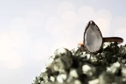 Rose Quartz ring | Organic stone stacking ring