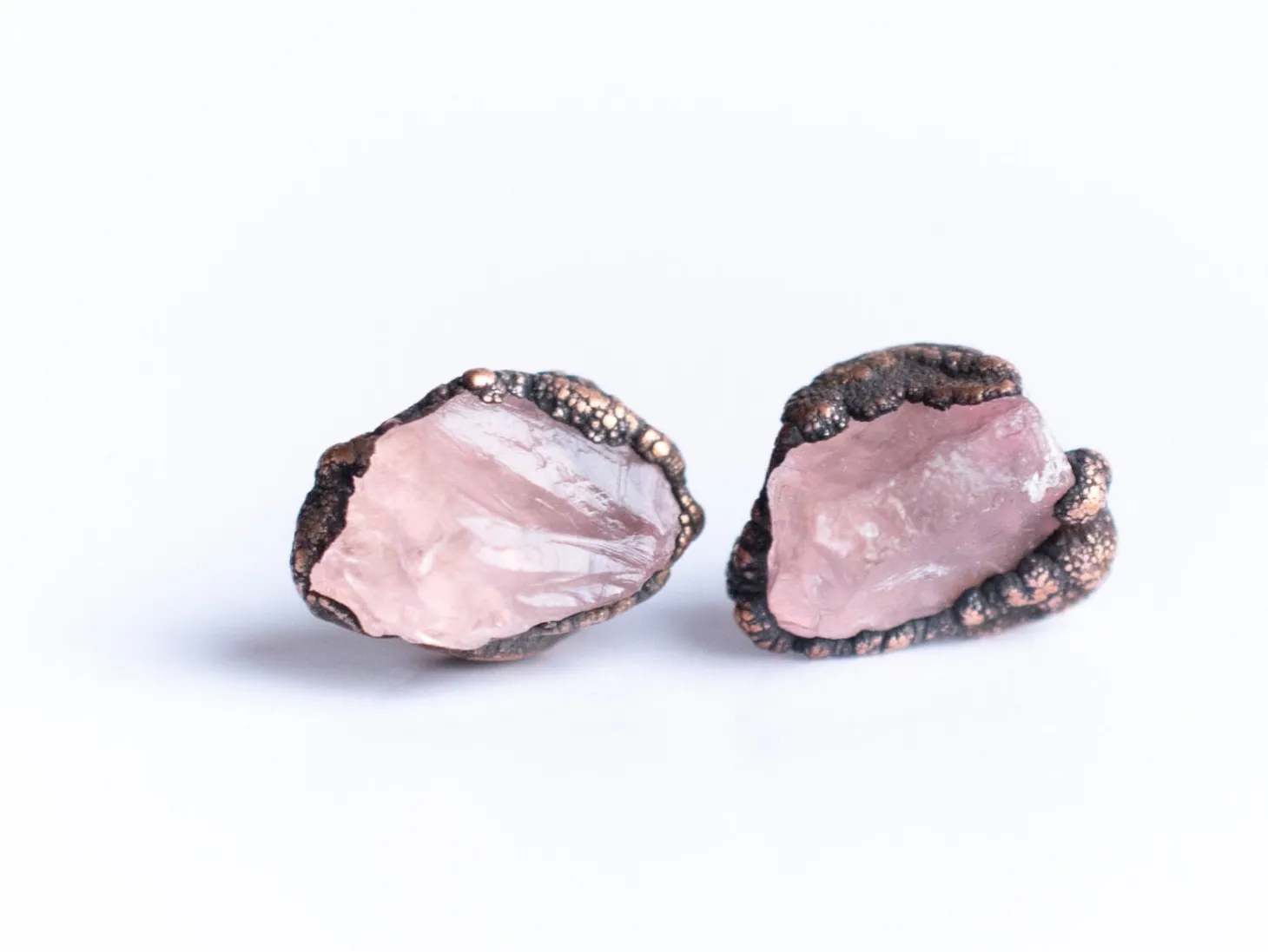 Rose Quartz studs | Rose Quartz earrings
