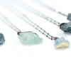 Rough aquamarine necklace | Raw aquamarine jewelry