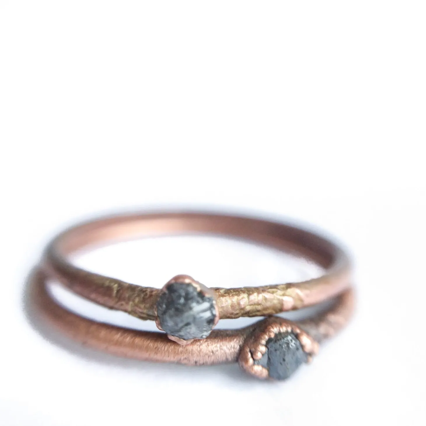 Rough diamond ring | Tiny raw diamond engagement ring