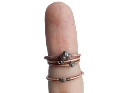 Rough diamond ring | Tiny raw diamond engagement ring
