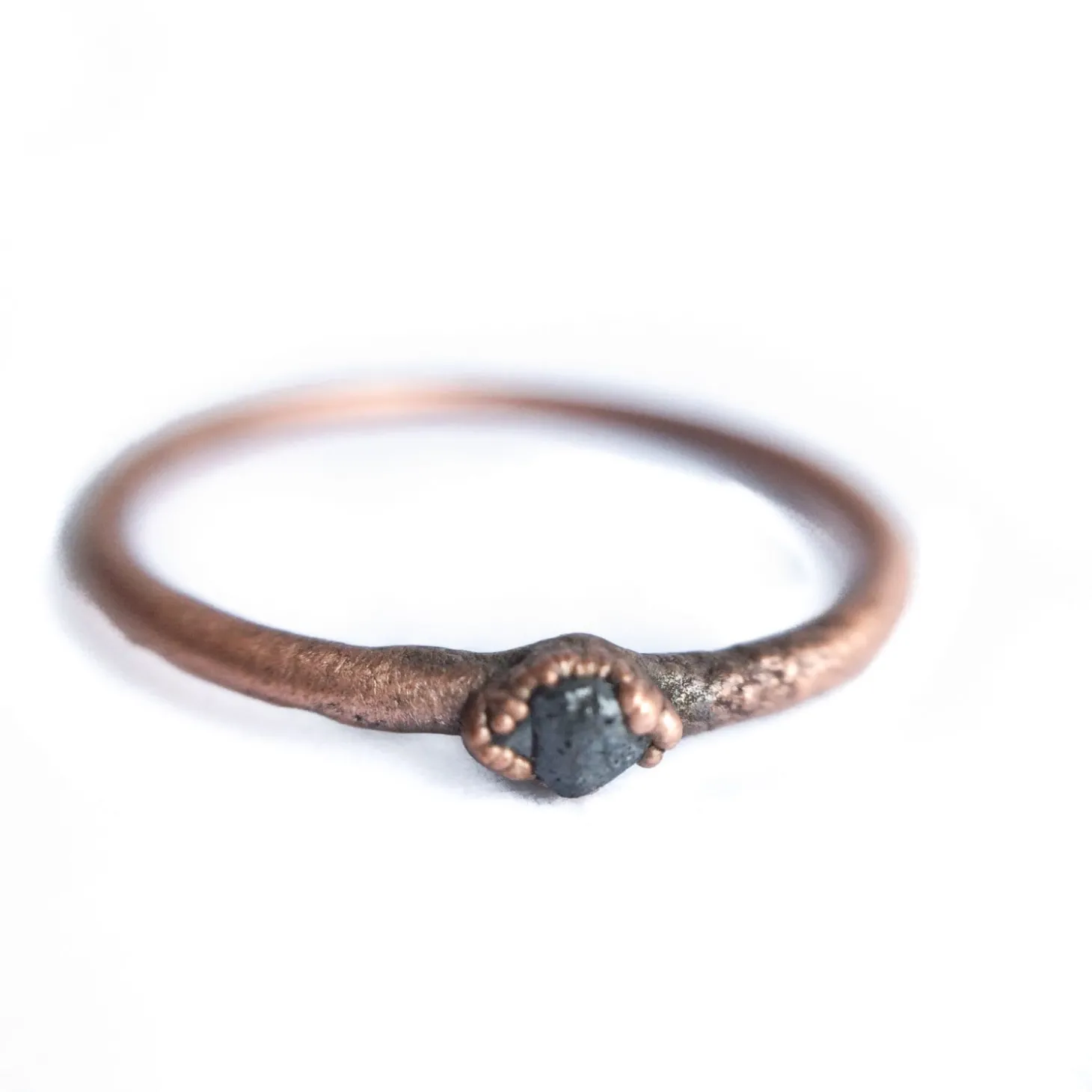 Rough diamond ring | Tiny raw diamond engagement ring