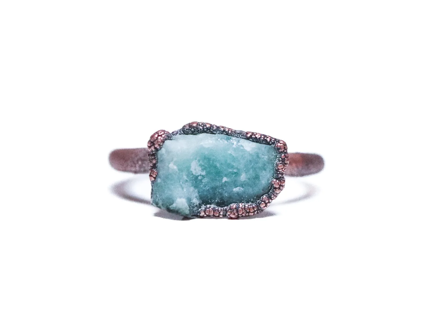 Rough emerald ring | Raw Emerald birthstone ring