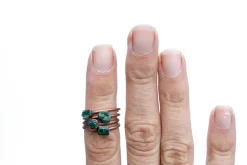 Rough emerald ring | Raw Emerald birthstone ring