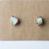 Rough opal earrings | Opal post earrings