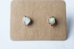 Rough opal earrings | Opal post earrings