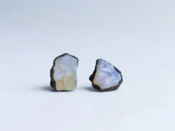 Rough opal earrings | Opal post earrings