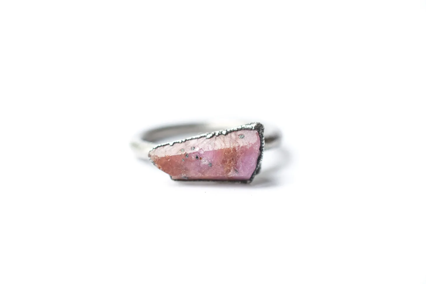 Rough ruby ring | Red ruby ring