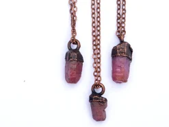 Ruby crystal necklace | Raw ruby necklace