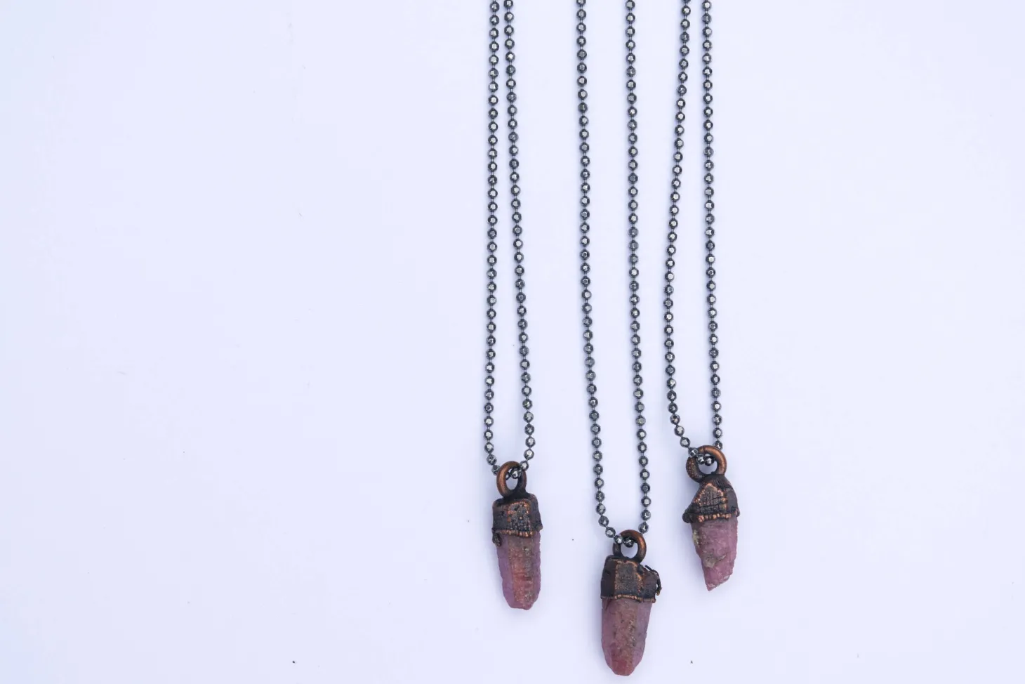 Ruby crystal necklace | Raw ruby necklace